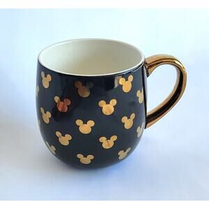 Disney Mickey Mouse Mug Gold Mickey Head Porcelain Mug 2018